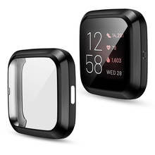 Screen Protectors Case for Fitbit Versa 2 Full Coverage Plated Soft TPU Case Bumper Cover Frame for Versa 2 Smart Watch Black 2024 - buy cheap