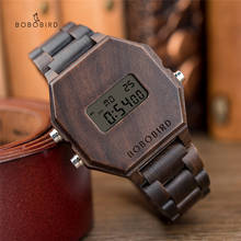 BOBO BIRD-Reloj de pulsera Digital para hombre, cronógrafo de bambú con pantalla LCD, visión nocturna, hora única, aniversario de Navidad 2024 - compra barato