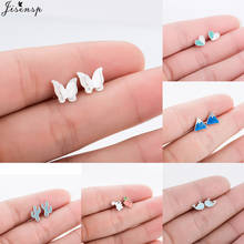 Jisensp Korean Fashion Delicate Butterfly Stud Earrings for Women Girls Cartoon Lovely Animal Bunny Earrings Best Gift 2024 - buy cheap