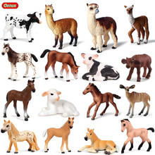 Oenux, bonecos de simulação, figuras de ação em miniatura para crianças, de cavalo, alpaca, ovelhas, cabras, brinquedos educativos para crianças 2024 - compre barato
