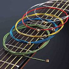 6Pcs/Set Acoustic Guitar Strings Rainbow Colorful Guitar Strings E-A For Acoustic Folk Guitar Classic Guitar Multi Color 2024 - buy cheap
