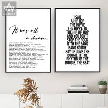 Hip Hop Lyrics Quotes Wall Decoration Salon Wall Art Canvas Painting Quote Posters and Prints Wall Pictures For Living Room 2024 - buy cheap