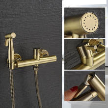 Vidric torneira bidê em bronze antigo, torneira para bidê para banheiro, chuveiro, bidé portátil, spray, mangueira 1.5m bide 2024 - compre barato