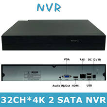Grabador de vídeo Digital con detección de movimiento NVR, dispositivo de grabación de 32x4K H.265, con pantalla analógica inteligente, 2x12T, ONVIF2.4, VMS, XMEYE, P2P, RTSP 2024 - compra barato