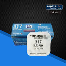 10 упак. Renata долговечные 317 SR516SW SR62 D317 V317 часы батареи оксид серебра 2024 - купить недорого