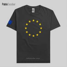 Camiseta de la Unión Europea para hombre, camisa de moda del equipo nacional, 100% algodón, ropa de fitness 2024 - compra barato