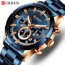 CURREN Mens Watches Fashion Casual Clock Stainless Steel Top Brand Luxury Sports Chronograph Quartz Watch Man Relogio Masculino 2024 - buy cheap