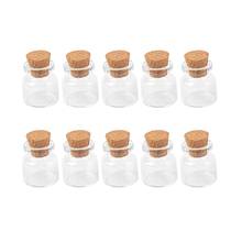 100Pcs 4ml Small Empty Transparent Glass Container with Wooden Plug Mini Craft Decorative Bottles Wishing Perfume Vials 2024 - buy cheap