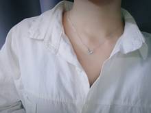 Женское Ожерелье из стерлингового серебра 925 пробы с геометрическим цирконием, v-образная подвеска, ожерелье с цепочкой, ювелирное изделие, подарок 2024 - купить недорого