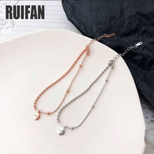 Ruifan Trendy LUCKY Letter Pendant White/Rose Gold 925 Sterling Silver Bracelet for Women Female Fashion Beads Bracelets YBR176 2024 - buy cheap