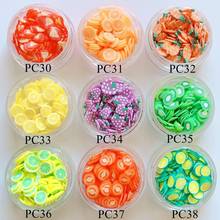 1Jar Fruit Slices 3D Polymer Clay Slices Fancy Nail Art Deco Polymer Clay Deco in Jar Strawberry Grape Lemon Tomato Shape 2024 - buy cheap