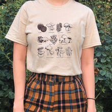Camiseta feminina com estampa de cogumelo, camiseta estilo vintage egirl para mulheres, roupas gráficas de verão, moda urbana, fofa y2k emo 2024 - compre barato