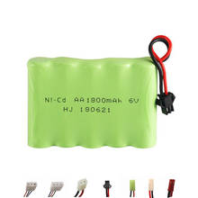 Bateria recarregável para rc, 6v, 1800mah, nicd, brinquedos, carros, barcos, armas, 2024 - compre barato