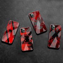 Albania flag Phone Case Tempered Glass For iPhone 12 pro max mini 11 Pro XR XS MAX 8 X 7 6S 6 Plus SE 2020 case 2024 - buy cheap