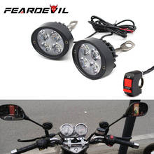 Faro delantero para motocicleta, Luz antiniebla DE 3000LM, superbrillante, 4 LED, 6000k, blanco, 1 par 2024 - compra barato