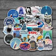 50Pcs JAW Poster Shark Classic Horror Movie Surfing For Car Refrigerator Notebook Guitar DIY Graffiti Sticker 2024 - buy cheap