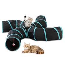 Hot Foldable Pet Cat Tunnel 2/3/4/5 Holes Pet Tube Collapsible Play Toy S-type Indoor Outdoor Kitty Puppy Training ToysTube 2024 - buy cheap