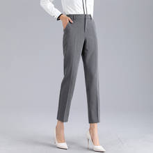 Spring Autumn 2020 women clothing Hanging black high-waisted professional straight suit pants Women's trousers Pants 652D 2024 - buy cheap