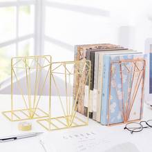 1Pair Iron Bookends Portable Book Display Stand Rack Desktop Book Support Storage Rack Book Stand Holder Desk Organizer Bookend 2024 - buy cheap