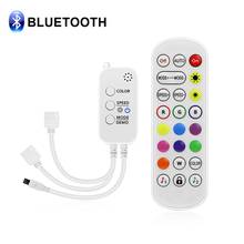 LED Lights RGB Bluetooth Controller for LED Strip Light Voice and Music Sync LED Controller Build In Microphone DC5V 12V 24V