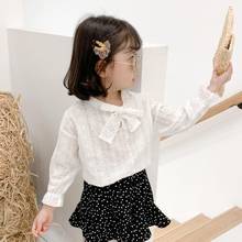 2020 Autumn Spring Baby Toddler Clothes Girls Lace Blouse Shirt White Kids Children's Long Sleeve Cotton Girl Tops And Blouses 2024 - buy cheap