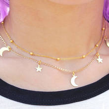 HebeDeer Necklace Chain Women Necklaces Simple Tassel Multilayer Star Moon Jewelry Lady Silver Color Classic Collares Collier 2024 - buy cheap