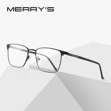 MERRYS DESIGN Men Luxury Titanium Alloy Square Optics Glasses Men Ultralight Eye Myopia Prescription Eyeglasses S2039 2024 - buy cheap