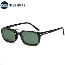 BLUEMOKY Metal Clip On Polarized Sunglasses Men Rectangle Frame Punk Magnetic Sun Glasses Goggle UV400 Driving Shades Eyewear 2024 - buy cheap