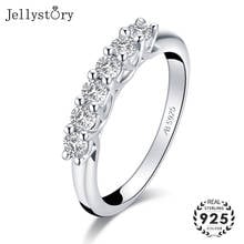 Jellystory 5A zircon charms rings 925 sterling silver fine jewelry luxury ring for women wedding engagement party gift size 5-10 2024 - buy cheap
