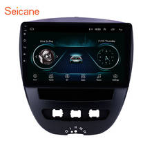 Seicane 10,1 дюймов Android 8,1 автомобильный радиоприемник с навигацией GPS для 2005-2014 Peugeot 107 поддержка системы контроля давления в шинах DVR Carplay камера заднего вида DAB + 2024 - купить недорого
