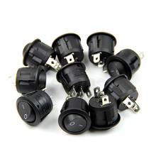 5PCS Black Mini Round 3 Pin SPDT ON-OFF Rocker Switch Snap-in MON 2024 - buy cheap