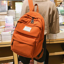 Multi-pocket Women Shoulder Bag Vintage Canvas Backpack Pure color Women Backpack school Bag For teenage girls mochila mujer 2024 - buy cheap