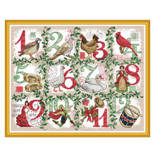 Christmas 12th cross stitch kit aida 14ct 11ct count printed canvas stitches embroidery DIY handmade needlework 2024 - buy cheap