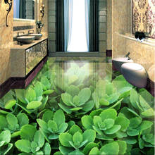 Beibehang personalizado papel de parede murais verde pastoral grande 3d sala estar quarto banheiro piso telha pintura 2024 - compre barato