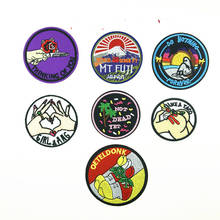 New Landscape Scenery Hiking Patch Embroidered Patches for Jackets Mountains Nature Hiking Badge Applique Iron Sew on Patch 2024 - buy cheap