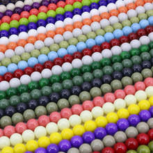 Pingente cor de doces decoração de vidro 8mm redondo contas soltas artesanal feminino colar/pulseira espaçadores acessórios 15 polegadas b3250 2024 - compre barato