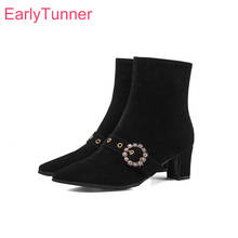  Winter Brand New Comfortable Black Yellow Women Ankle Boots Hot High Heels Lady Shoes Plus Big Small Size 12 32 43 45 48 2024 - buy cheap