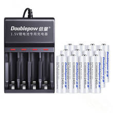 12PCS High power 1.5v 2400mWh AA rechargeable lithium battery microphone camera lithium battery +4 slot smart charger 2024 - buy cheap