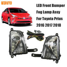 Conjunto completo de luzes led para amortecedor frontal, farol de neblina à esquerda e direita, com fio e interruptor para toyota toalha 2016 2017 2018 2024 - compre barato