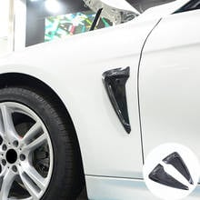 Автомобильный Стайлинг переднее крыло боковое вентиляционное отверстие крышка Накладка наклейка для Audi A3 A4 A6 A8 TT Q7 Q3 R8 S5 S6 S7 B8 Q5 акула жабры боковое отверстие 2024 - купить недорого