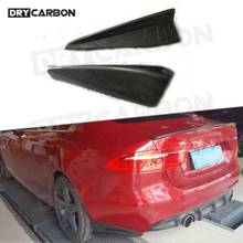 2 pçs de fibra de carbono/frp lábio traseiro divisores flaps cupwings para jaguar xe sedan 4-door 2015 2016 2017 carro pára-choques guarda estilo do carro 2024 - compre barato