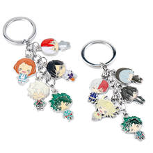5 Pendant Anime Figure Keychain Cartoon Theme My Hero Academia Keyring Key Chain Anime Fans Backpack Bag Keyring Jewelry 2024 - buy cheap