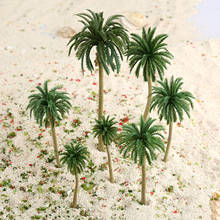 15Pcs 7-16cm Landscape Scenery Model Green Tropical Coconut Palm Trees Railroad Train Layout 1:70- 1:150 Scale Artificial Plants 2024 - buy cheap