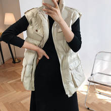 New Fashion White Duck Down Vest Women Thicken Down Jacket Women Winter Vest Sleeveless Jacket Women Waistcoat 2024 - buy cheap