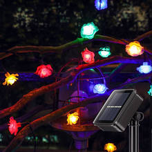 5M Roses Solar Power LED Garden Outdoor Waterproof Fairy Garland Lights String Christmas Light Wedding Holiday Party Decoration 2024 - buy cheap