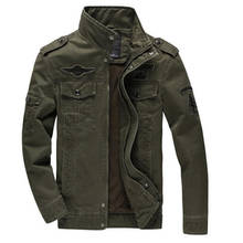 Marca militar do exército jaqueta masculina primavera outono algodão lavado casaco multi-bolso piloto bombardeiro tático jaquetas de vôo plus size 6xl 2024 - compre barato