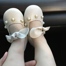 Toddler Baby Shoes Newborn Infant Girl Slip-On Pearls Leather Shoes For Kids Girls Party Wedding Princess Shoes 0 2 6 Years Old 2024 - buy cheap