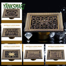 Yanksmart-chuveiro de bronze antigo, banheira, filtro de pia, desodorizante, cobertura de 120mm * 120mm /100mm * 100mm 2024 - compre barato