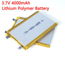 Batería de polímero de litio de 3,7 V 606090, gran capacidad de 4000mAh, tableta, ordenador, fuente de alimentación móvil, baterías DIY 2024 - compra barato
