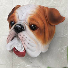 Caixa de tecido decorativo fixado na parede do banheiro pendurado engraçado animal cão cabeça vasilha rolo papel higiênico rolo tecido titular 2024 - compre barato